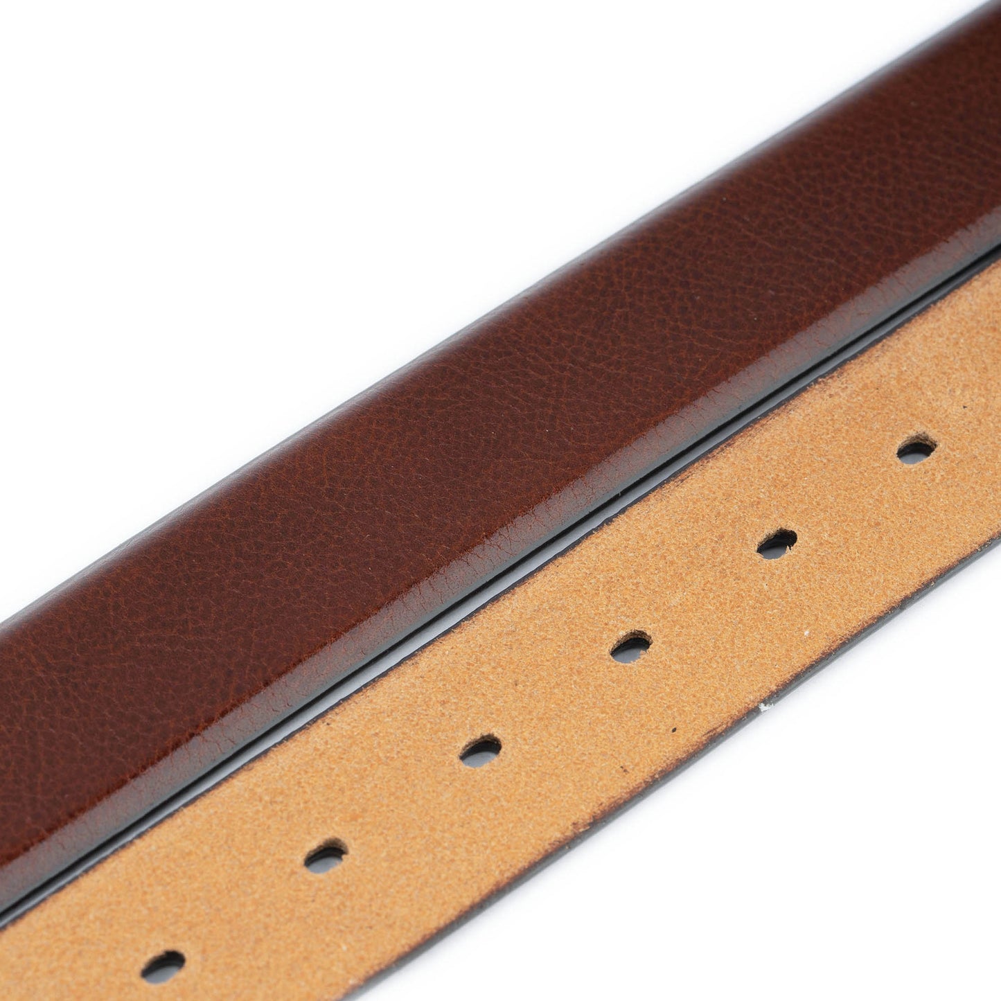 Mens Cognac Leather Dark Brown Belt Strap For Cartier Buckles Replacement