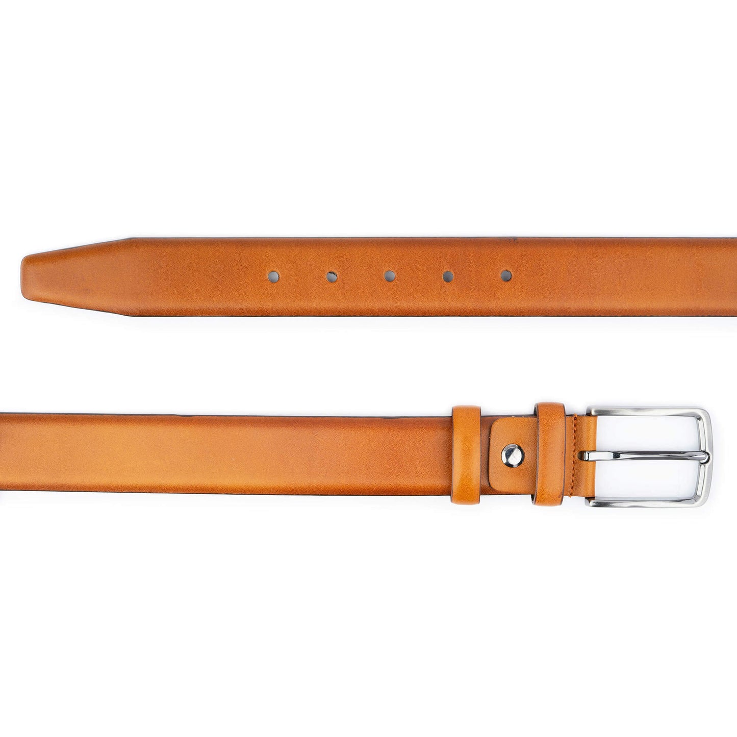Top Quality Tan Mens Leather Dress Belt 3.5 cm