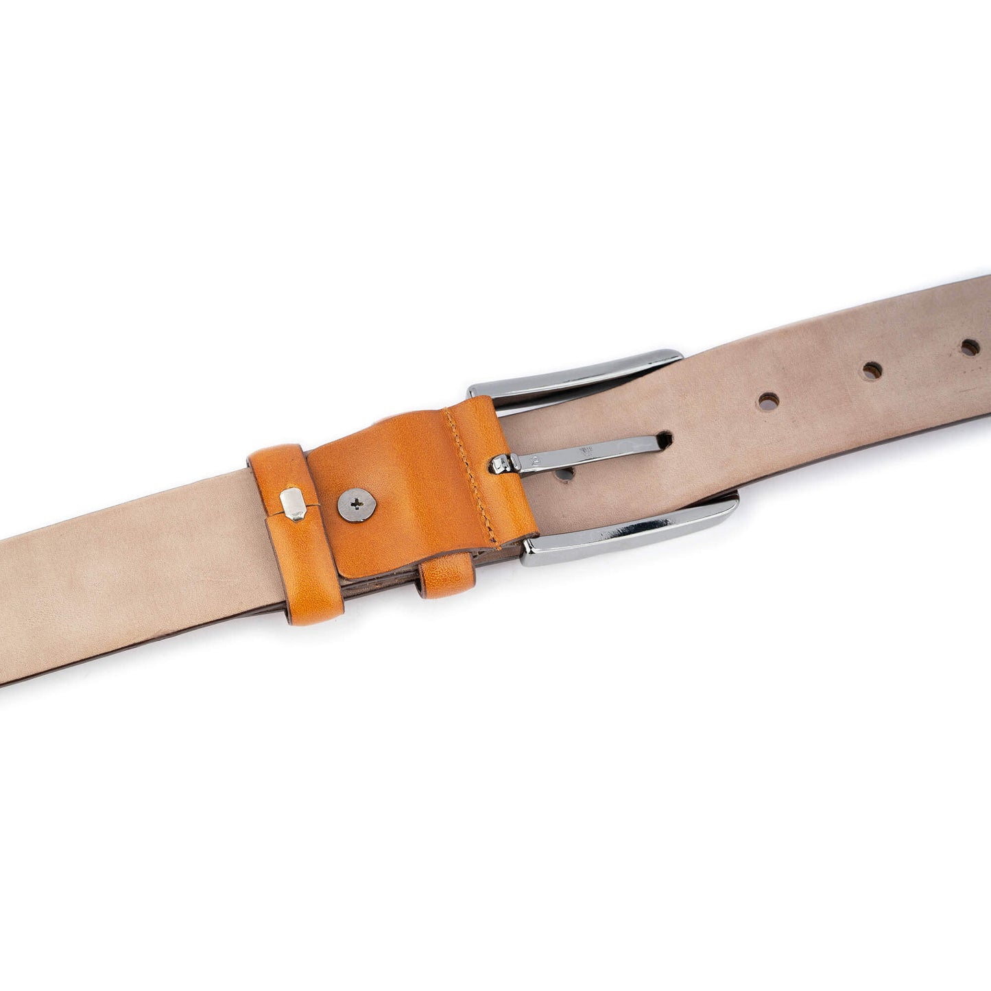 Top Quality Tan Mens Leather Dress Belt 3.5 cm