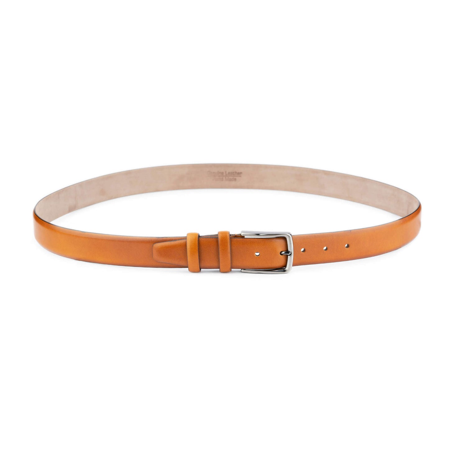 Top Quality Tan Mens Leather Dress Belt 3.5 cm
