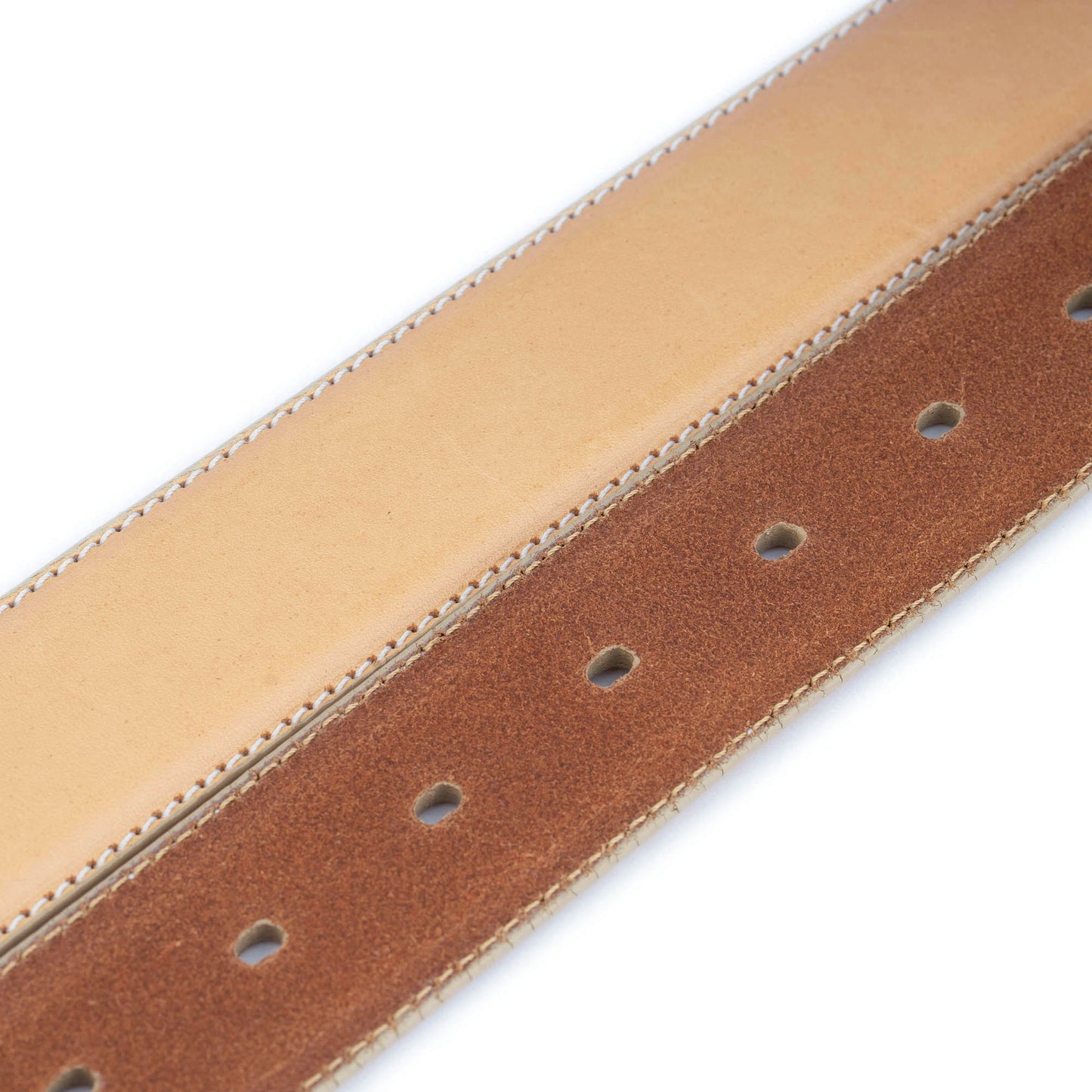 Beige Leather Belt Strap Mens Replacement For Ferragamo Buckle