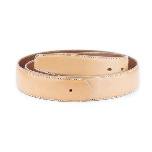 Beige Mens Belt Strap Leather For Cartier Mens Buckle Replacement