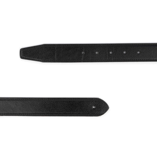Black Belt Leather Strap For Ferargamo Custom Buckles