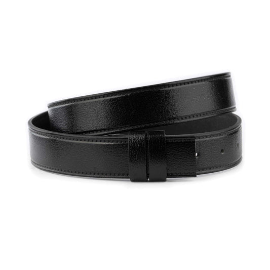 Black Buffalo Leather Adjustable Belt Strap For Montblanc Buckles
