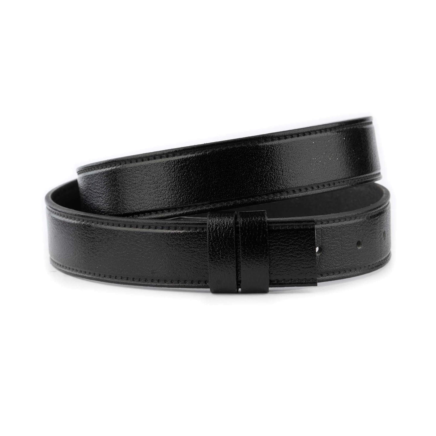 Black Buffalo Leather Adjustable Belt Strap For Cartier Buckles