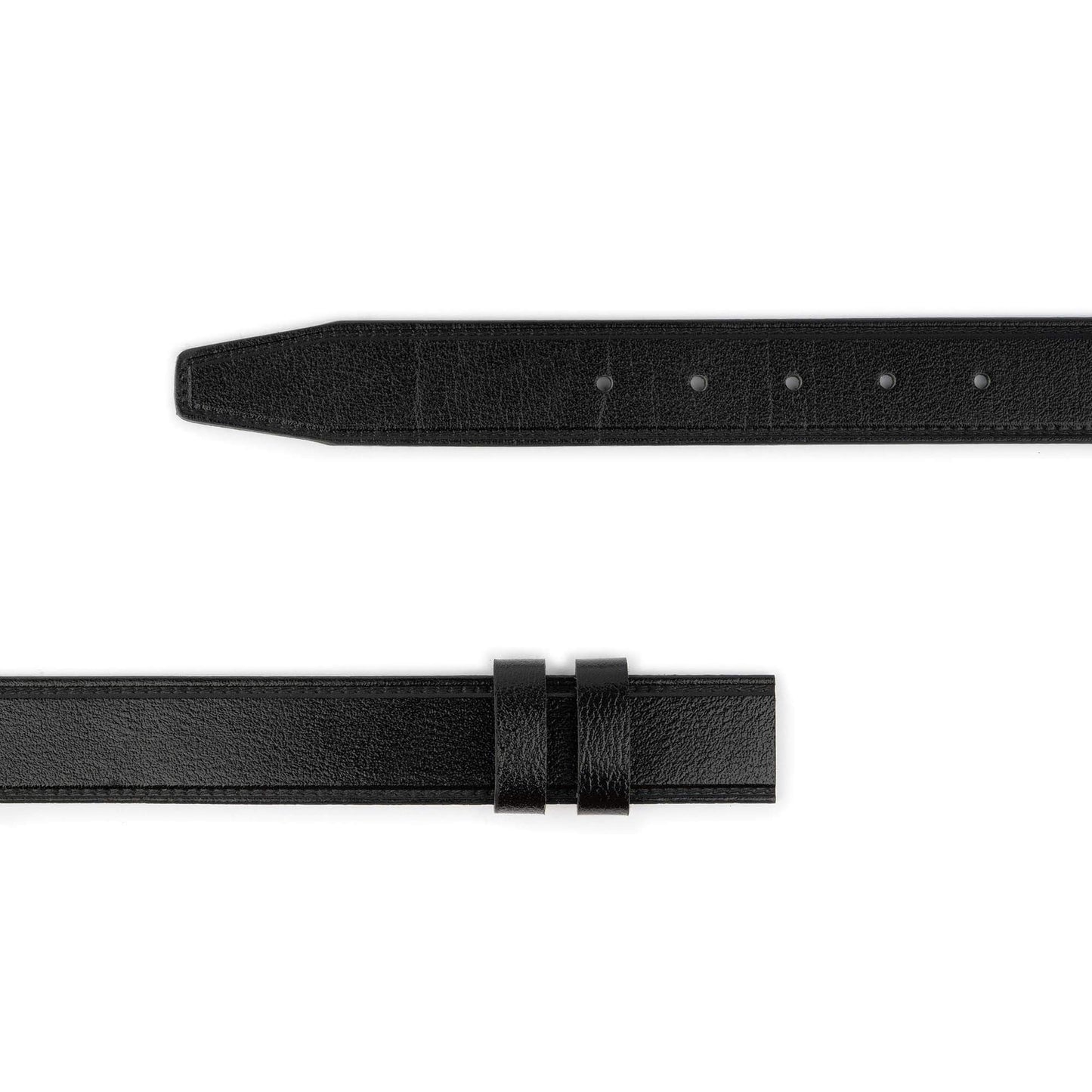 Black Buffalo Leather Adjustable Belt Strap For Cartier Buckles