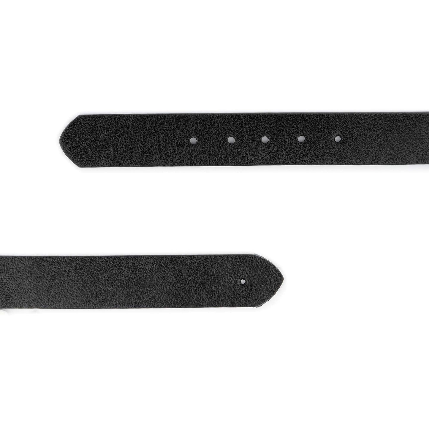 Black Buffalo Leather Belt Strap For Ferragamo Buckles 3.8 Cm
