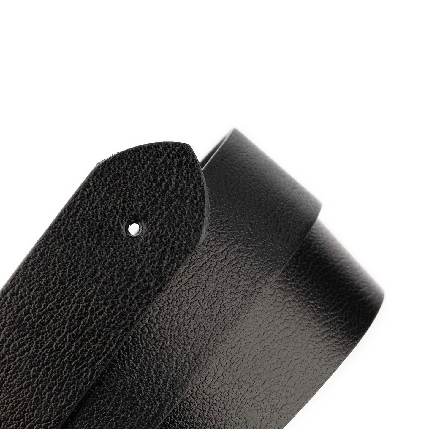 Black Buffalo Leather Belt Strap For Cartier Buckles 3.8 Cm