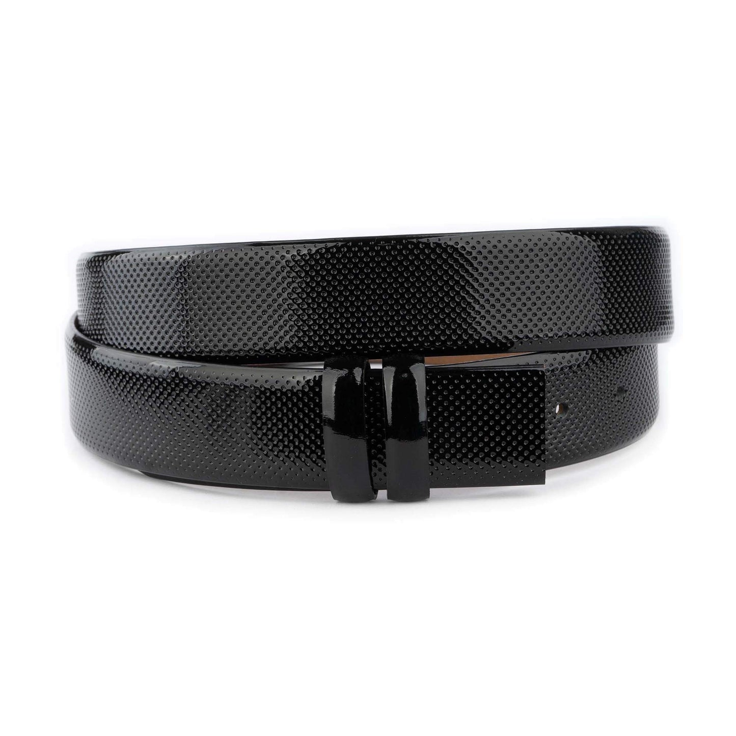 Black Patent Leather Belt Strap Replacement For Designer Ferragamo Buckles