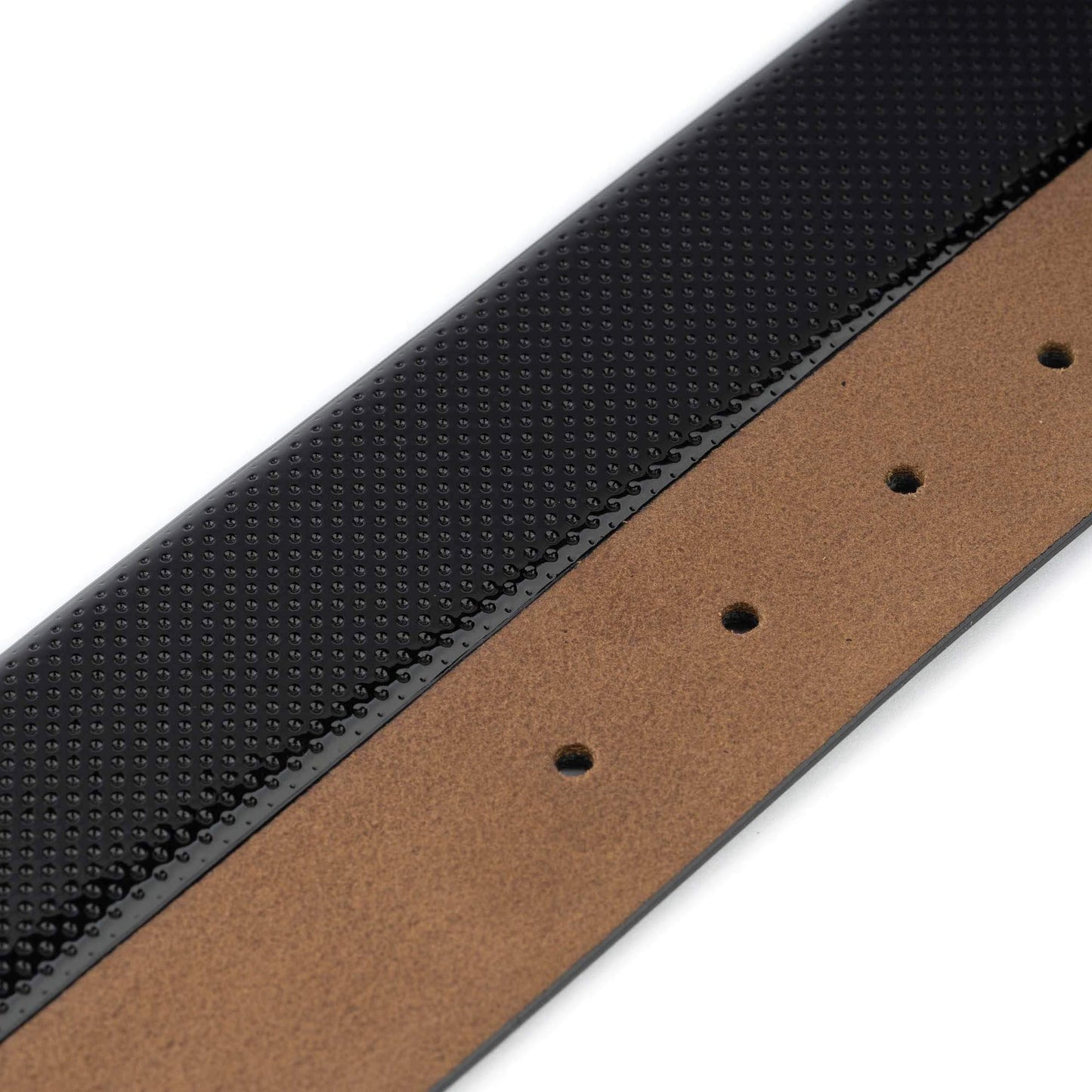 Black Patent Leather Belt Strap Replacement For Designer Cartier Buckles