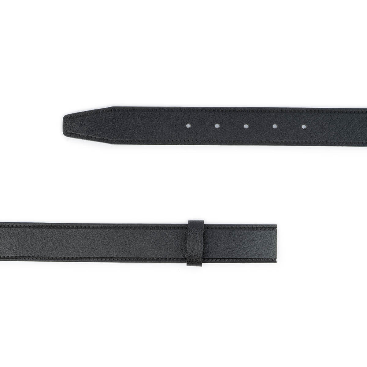 Black Calf Leather Belt Strap For Cartier Buckle Mens Replacement