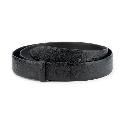 Black Calf Leather Strap For Cartier Mens Belt Buckle Replacement