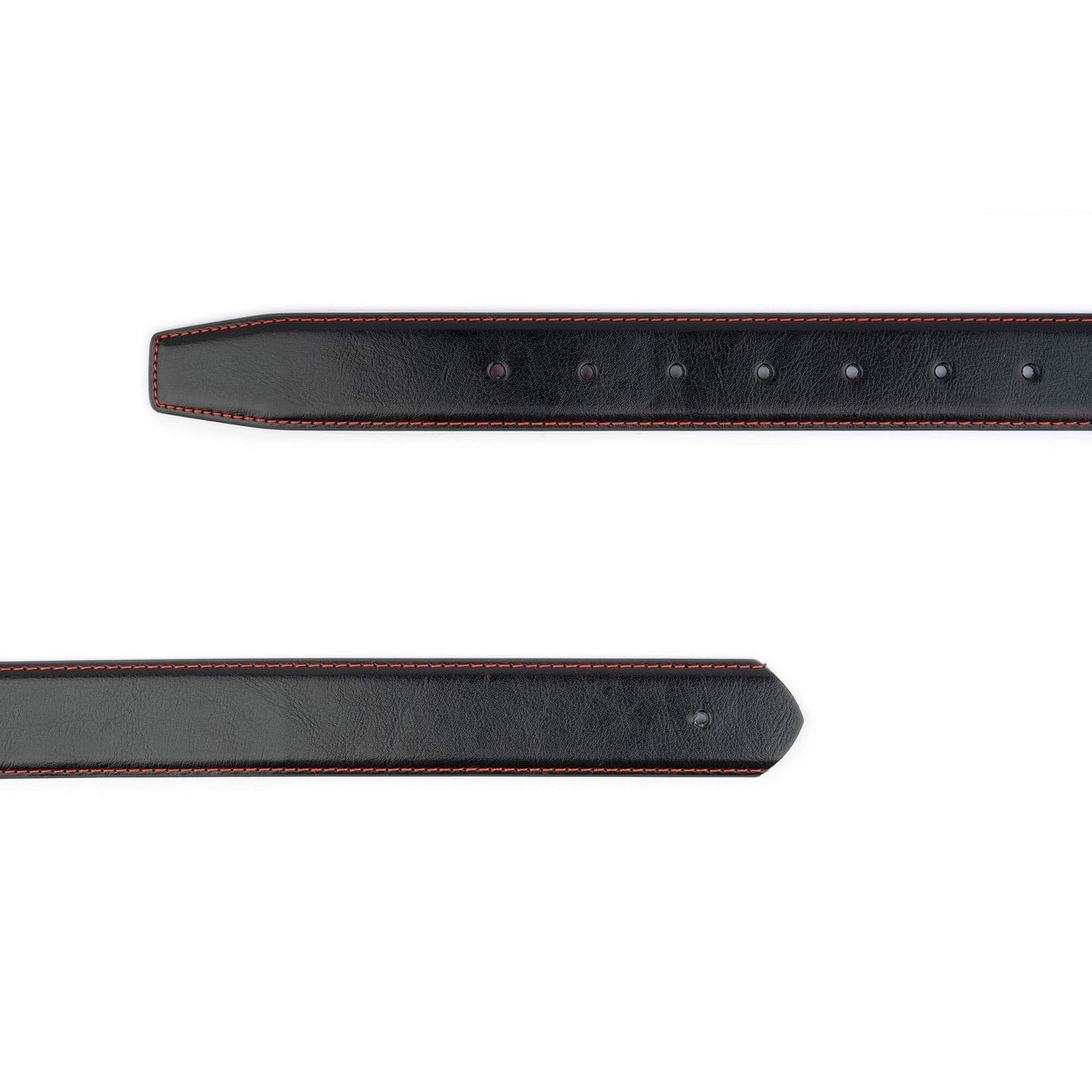 Black Cool Mens Belt Strap Red Stitching For Ferragamo Mens Buckle Replacement
