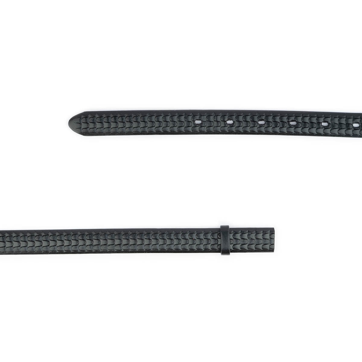 Black Embossed Belt Leather Strap For Ferragamo Buckle Womens Replacement