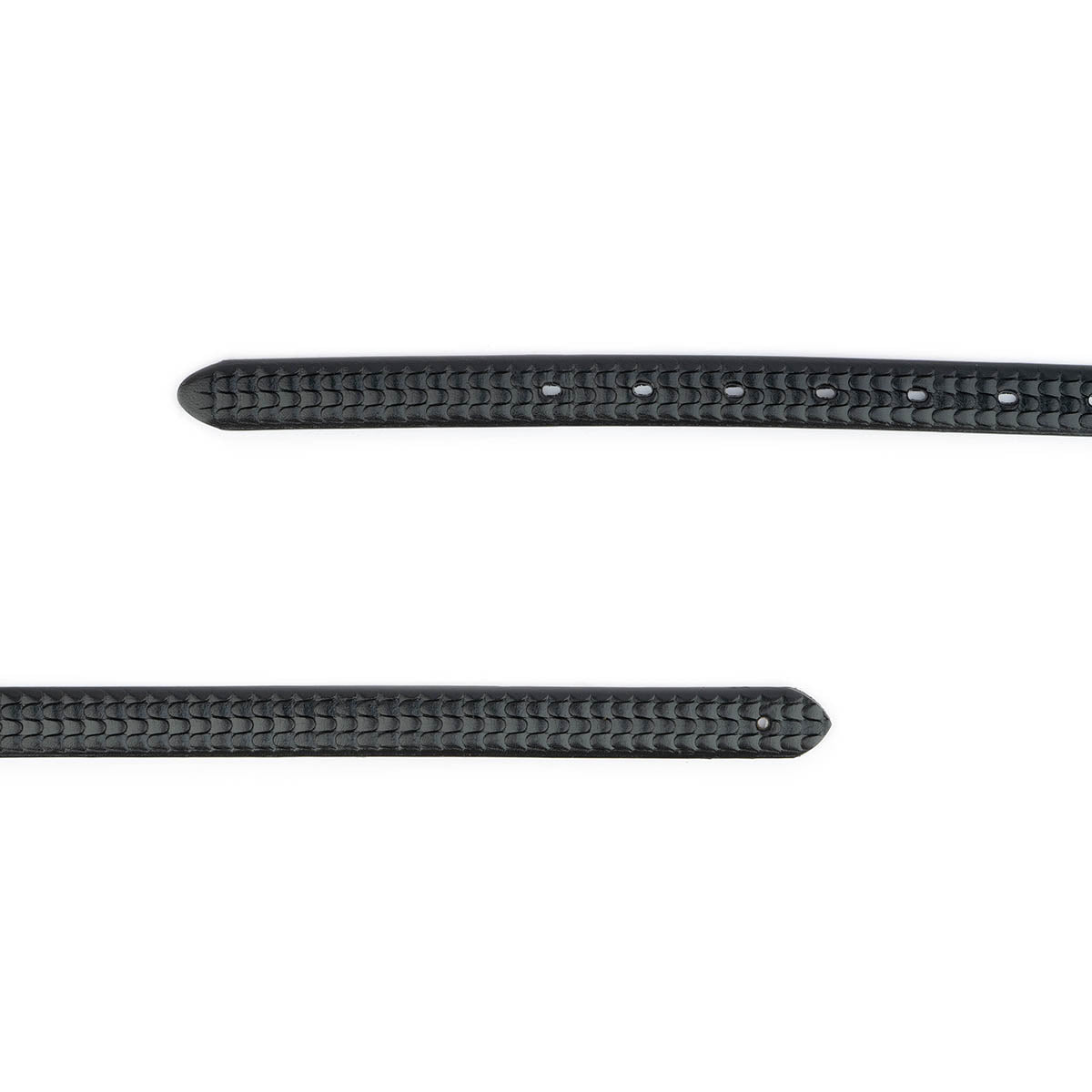 Black Embossed Belt Strap Thin Leather For Ferragamo Womens Buckle Replacement