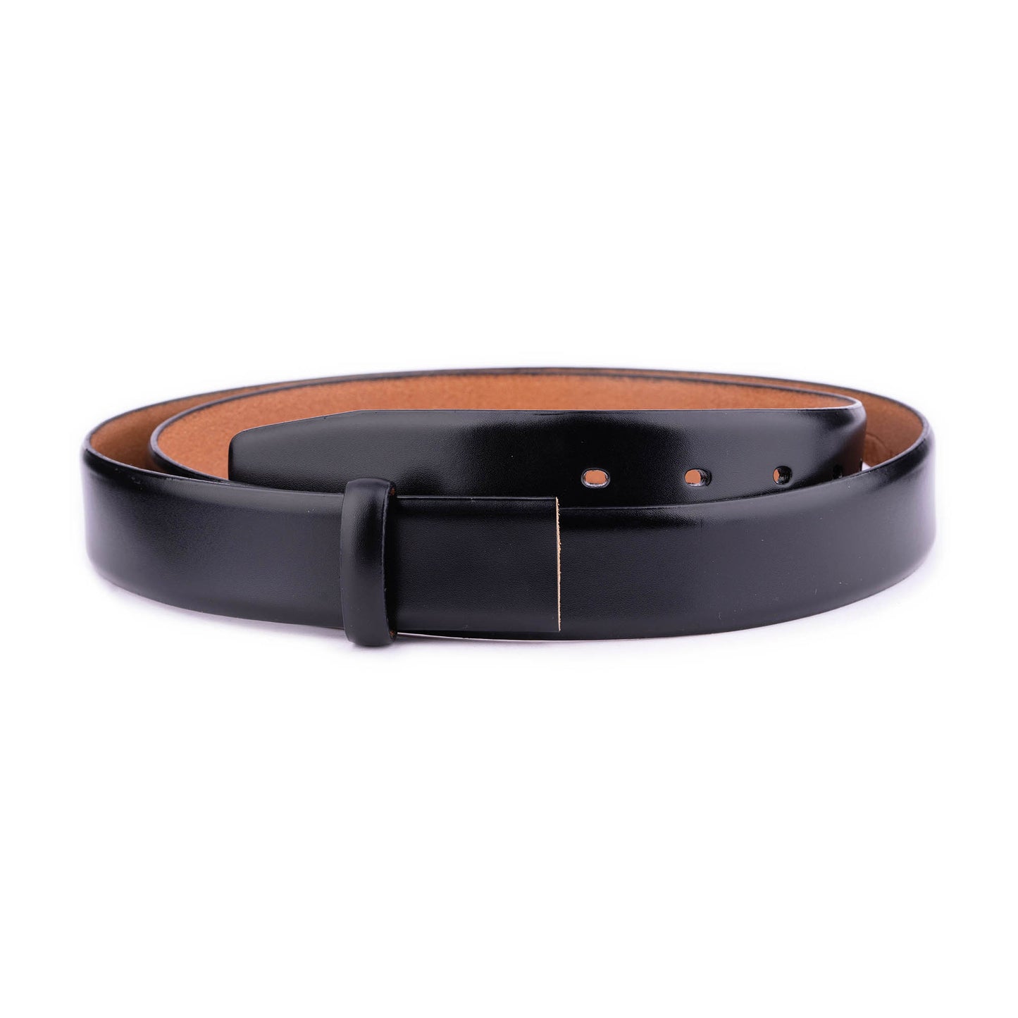 Black Leather Replacement Belt Strap For Ferragamo Mens Buckles