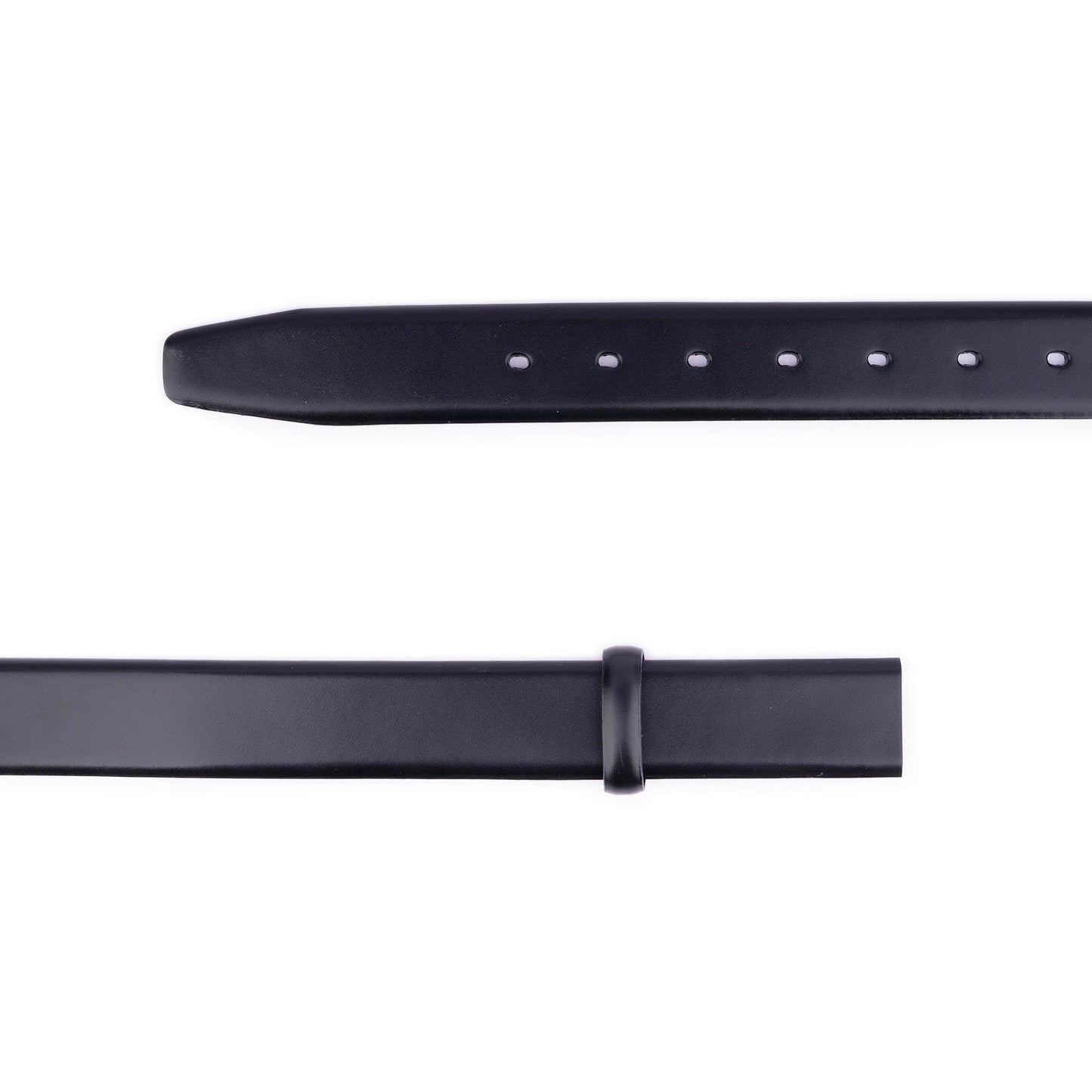 Black Leather Replacement Belt Strap For Cartier Mens Buckles