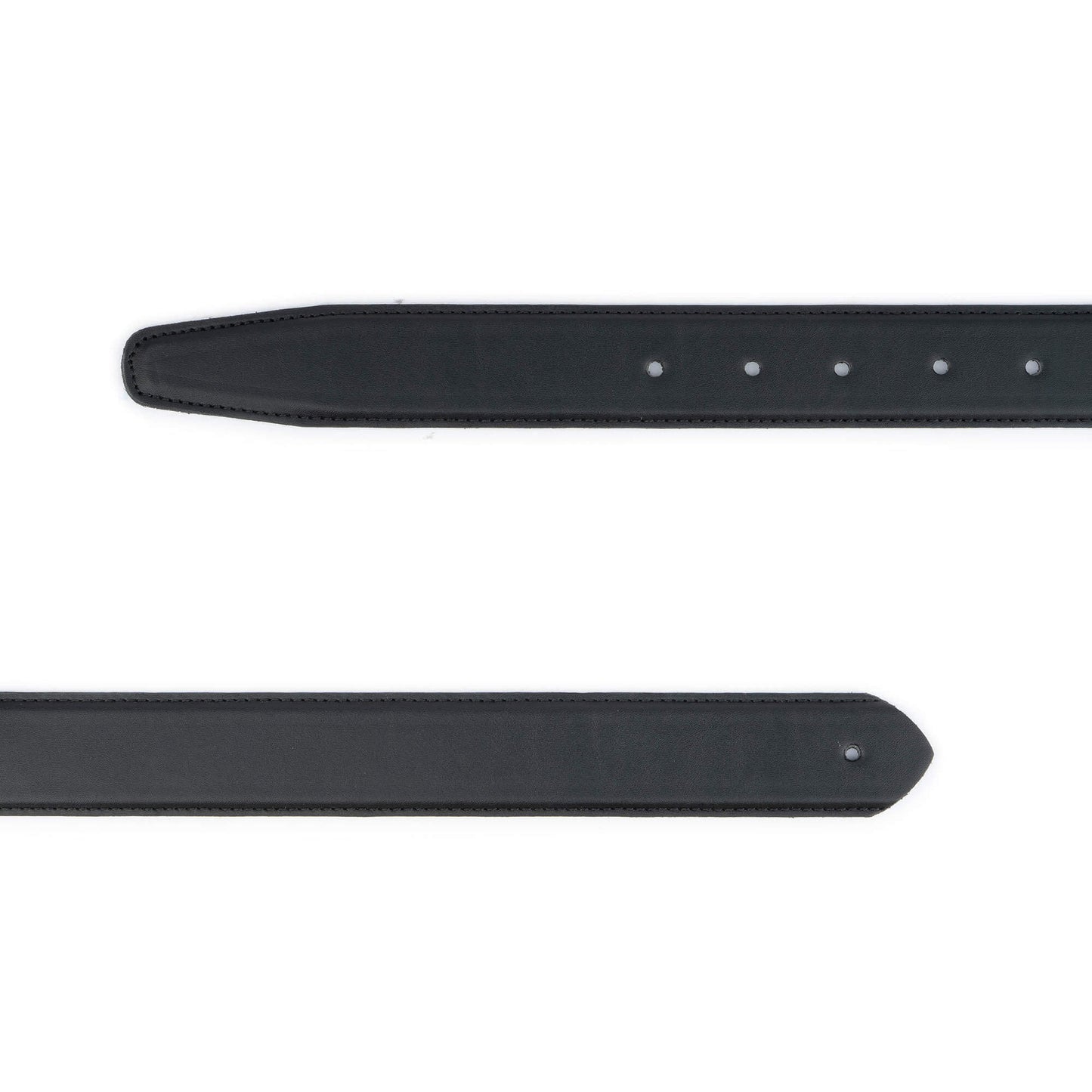 Black Mens Belt Strap for Buckles Leather with Hole For Ferragamo