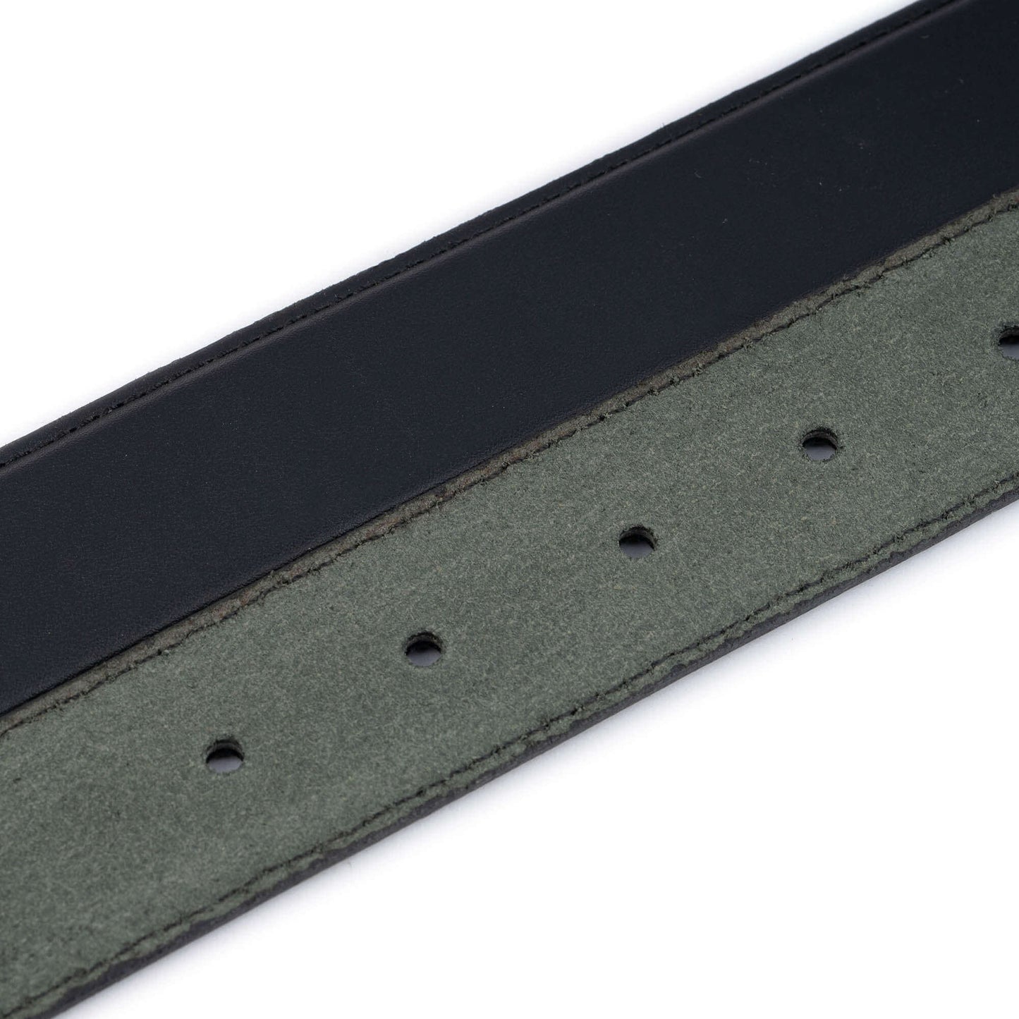 Black Mens Belt Strap for Buckles Leather with Hole For Ferragamo