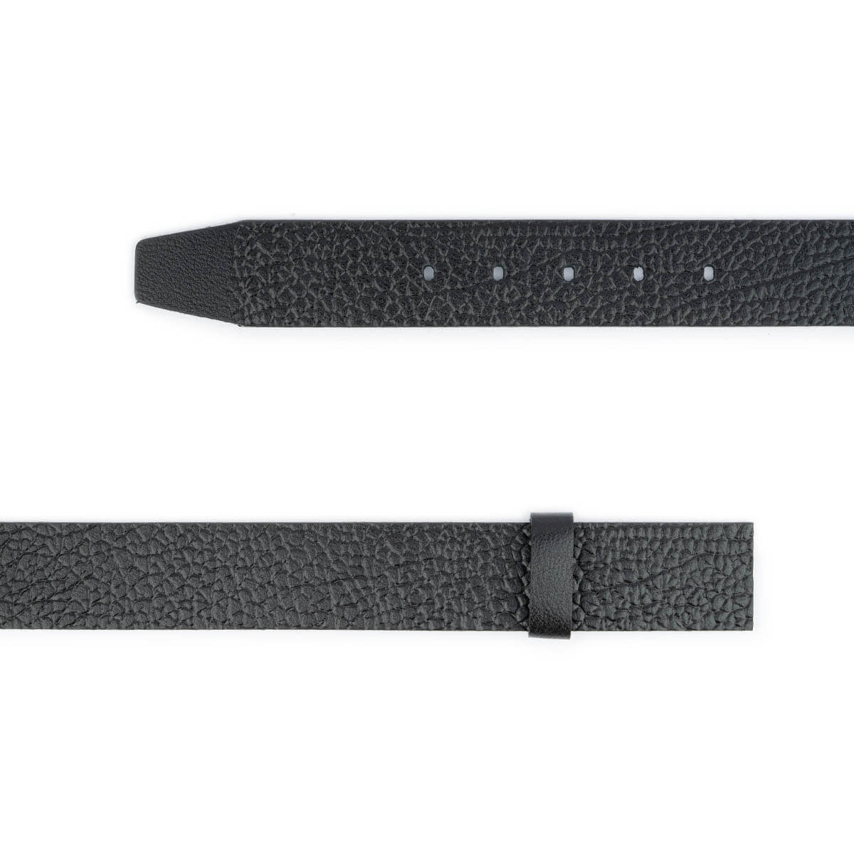 Mens Black Pebble Leather Belt Strap Replacement For Ferragamo Buckle