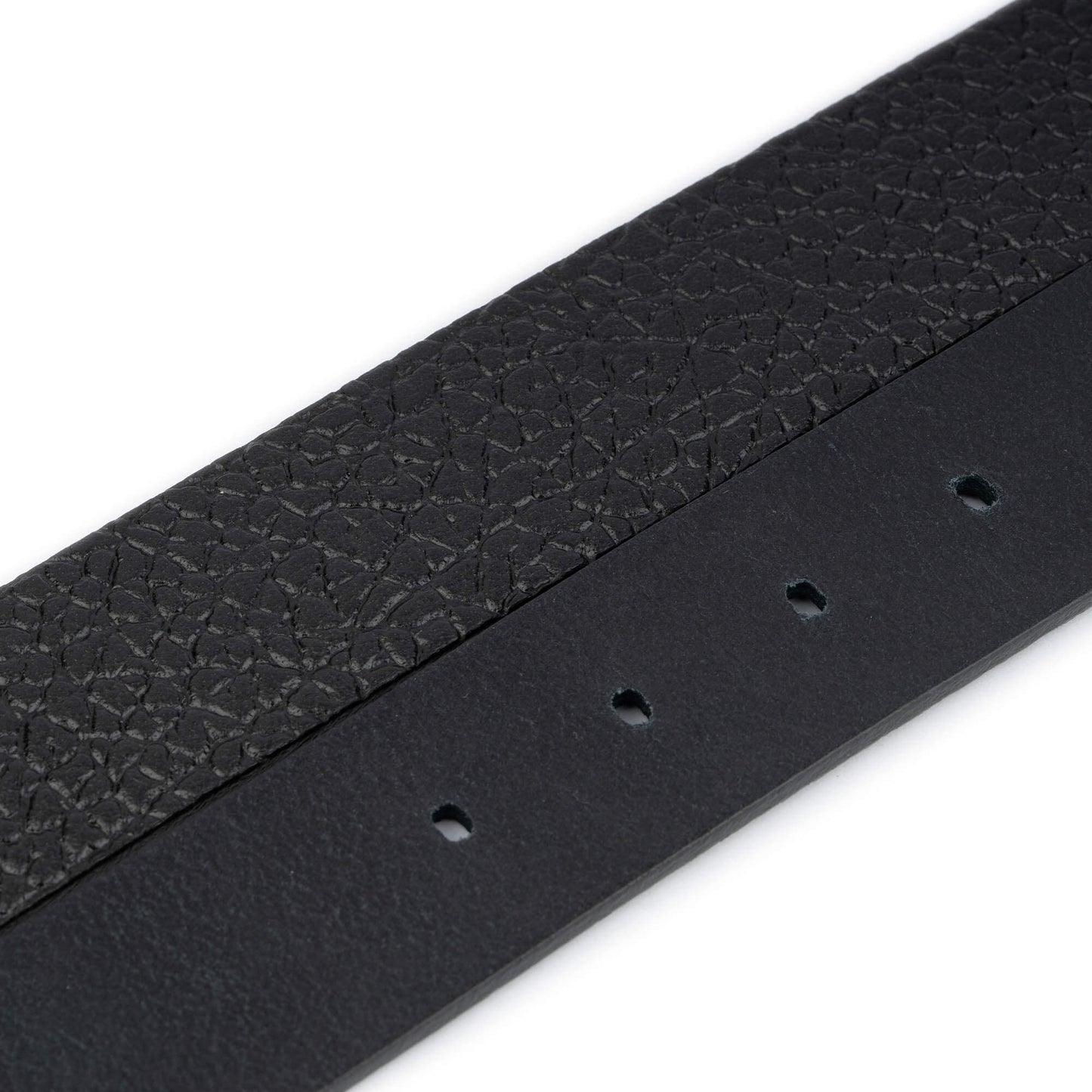 Mens Black Pebble Leather Belt Strap Replacement For Dunhill Buckle