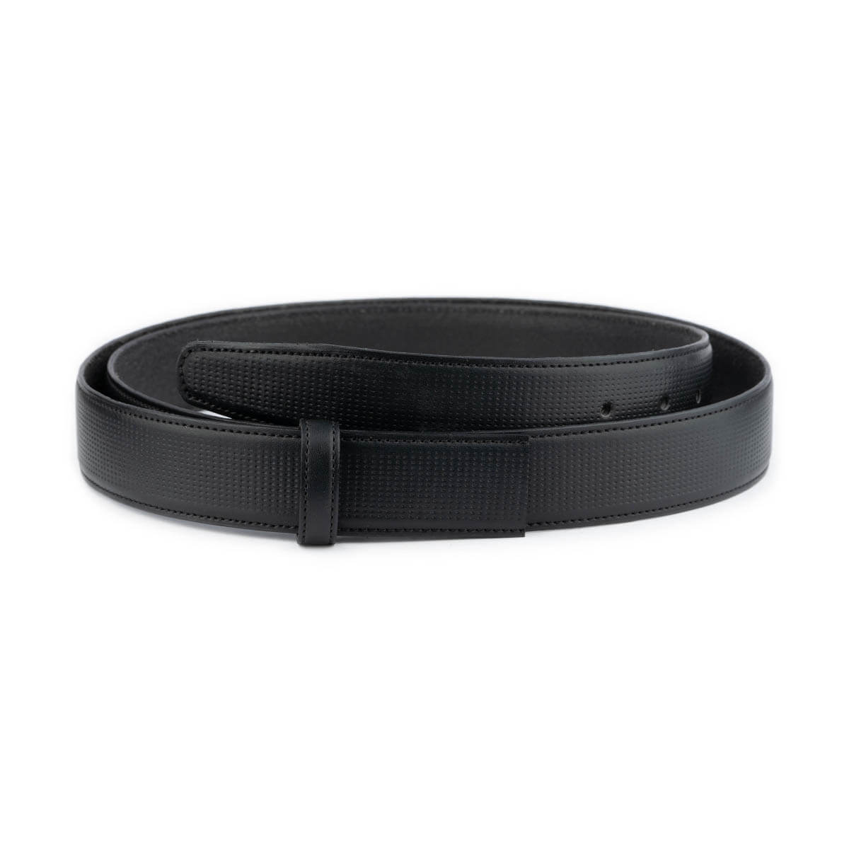 Black Perforated Golf Leather Belt Strap For Montblanc Mens Buckle Replacement