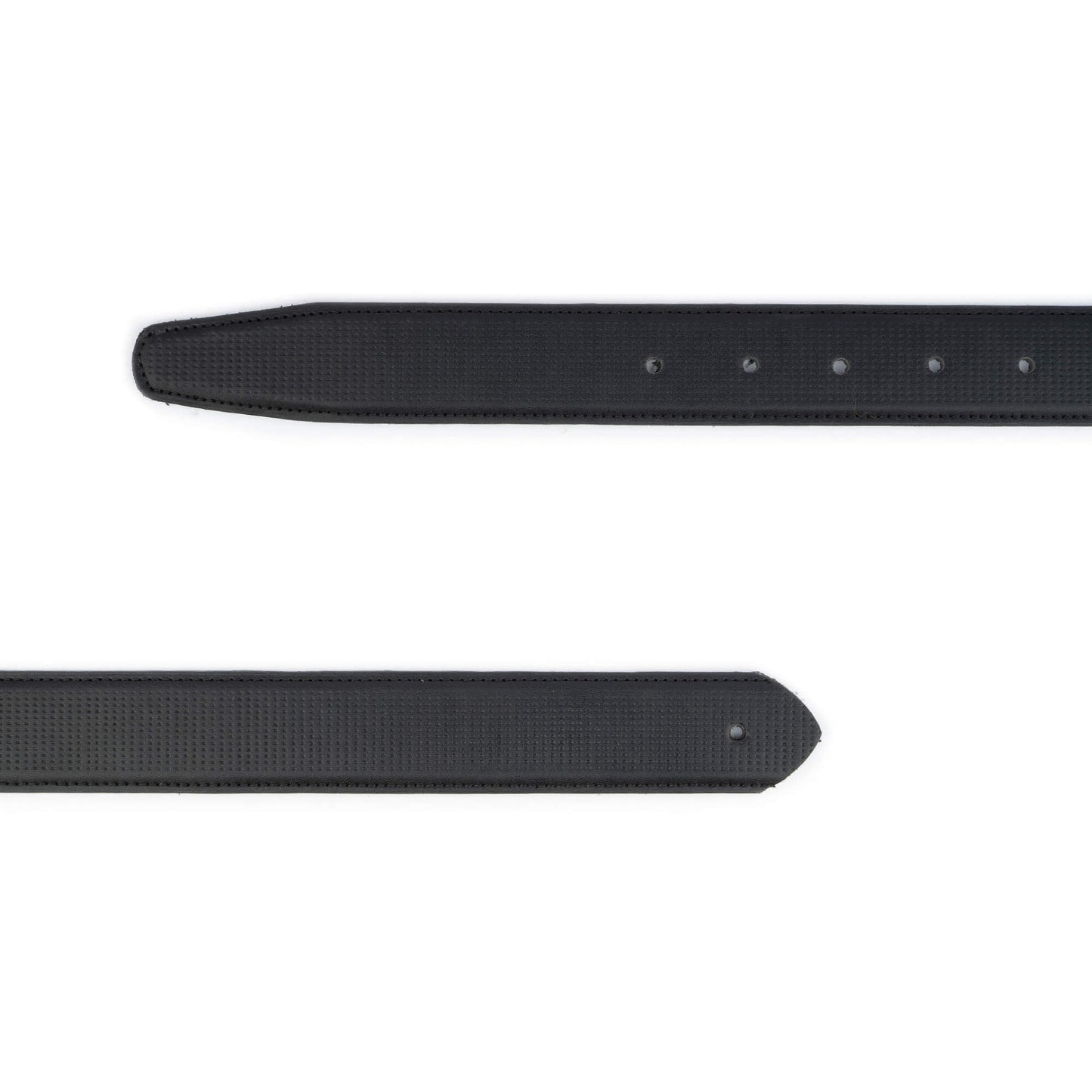 Black Perforated Leather Belt Strap For Dunhill Mens Buckle Replacement