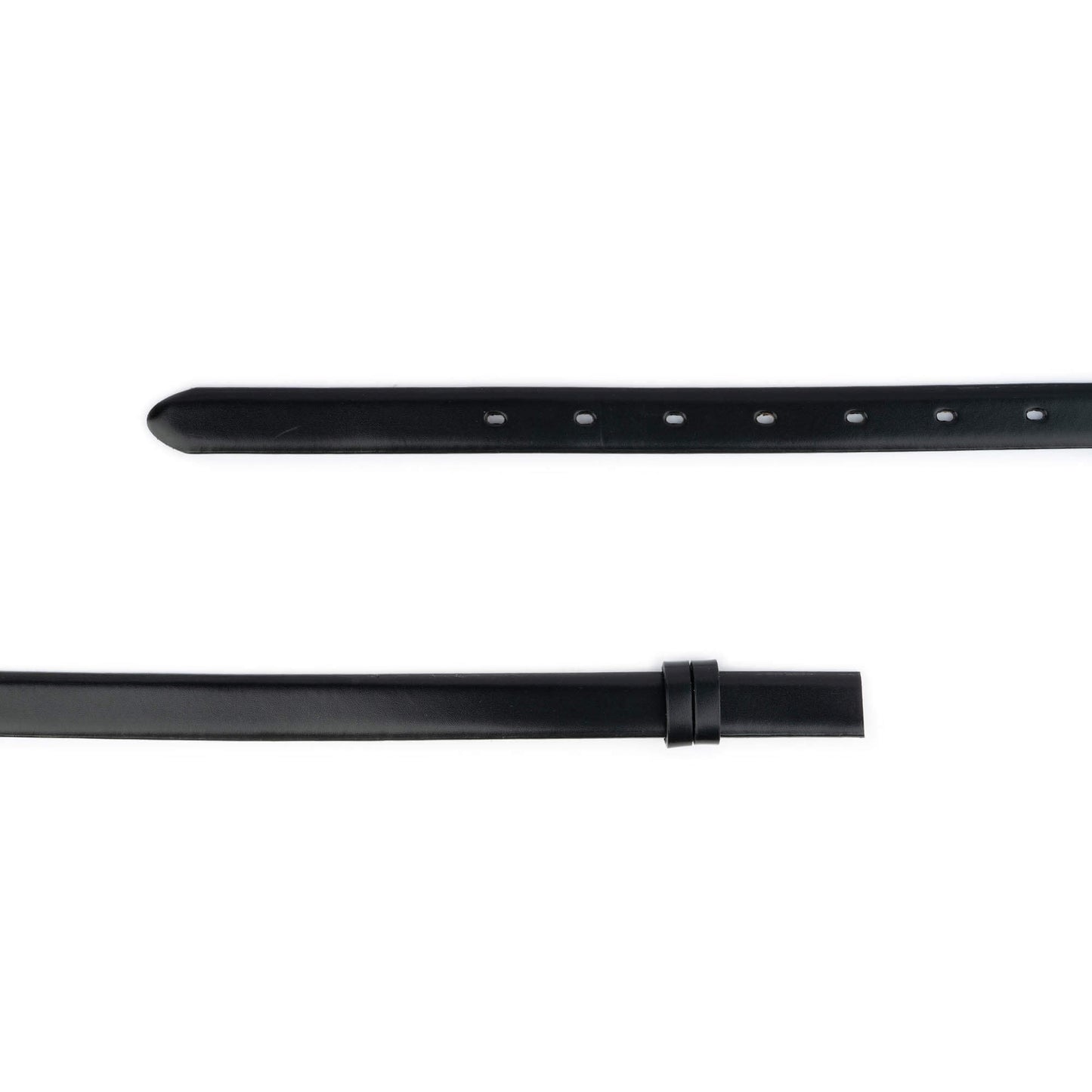 Black Thin Leather Belt Strap For Ferragamo Womens Buckle Replacement