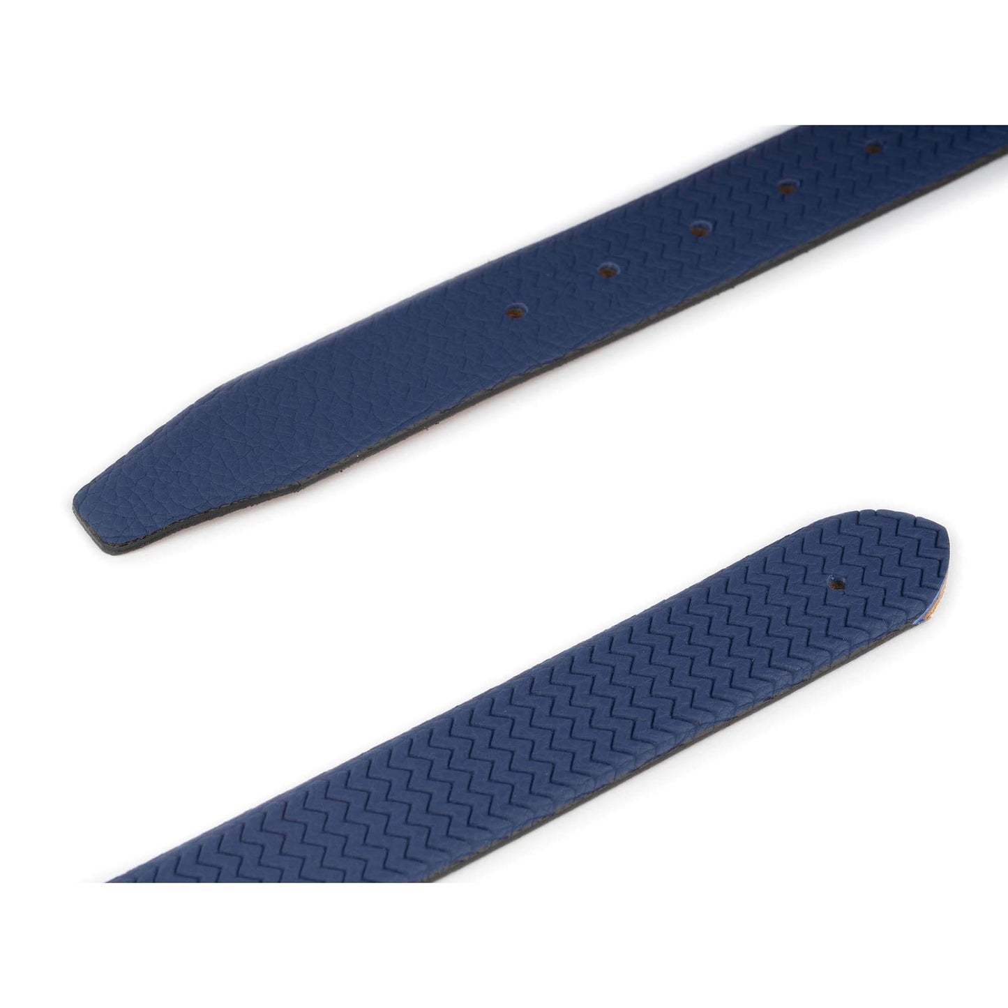 Blue Belt Strap For Montblanc Buckles Wave Texture Calfskin Leather