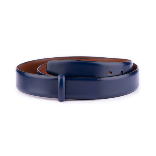 Blue Leather Belt Strap  For Montblanc Clasp Buckles Mens Replacement