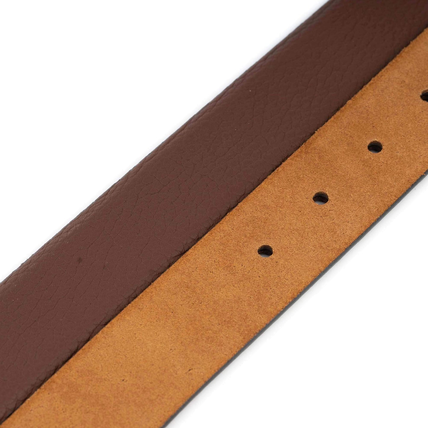 Brown Leather Belt Strap For Dunhill Buckles Adjustable For Clamp Buckles