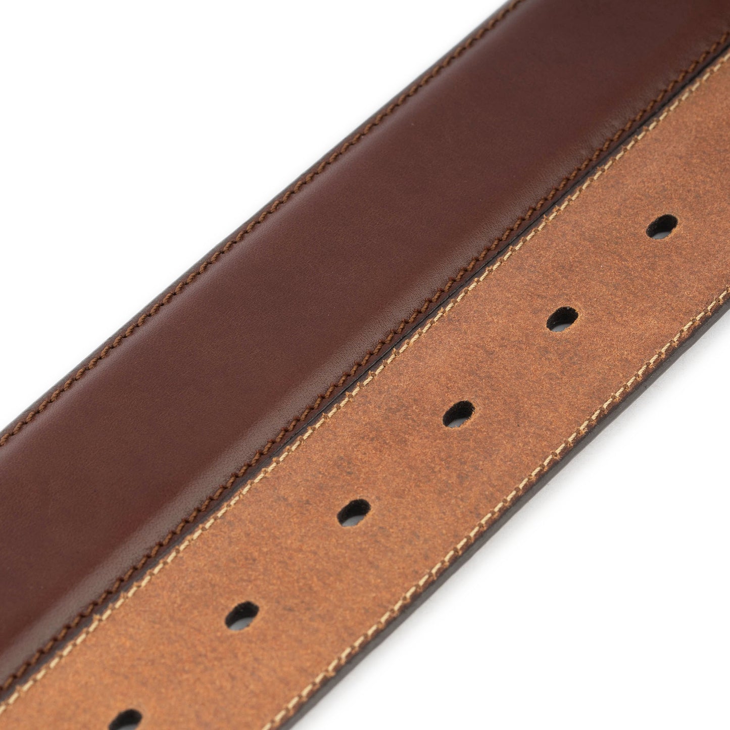 Brown Mens Belt Strap Adjustable 1 3/8 Inch For Cartier Buckles