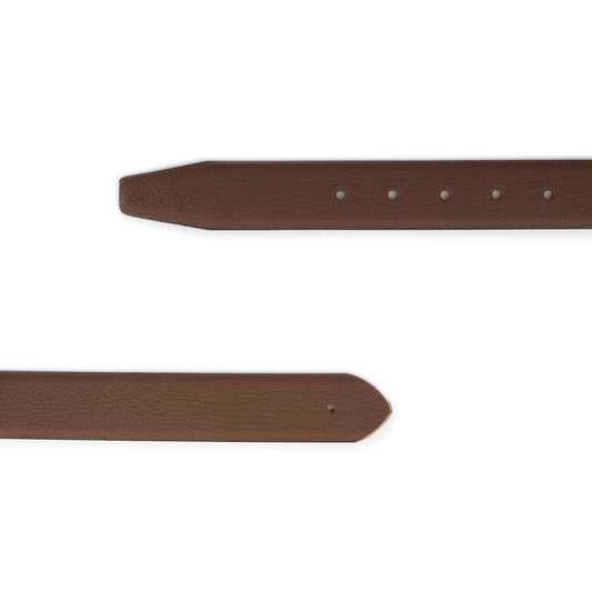 Brown Replacement Belt Strap For Cartier Buckles Top Grain Leather