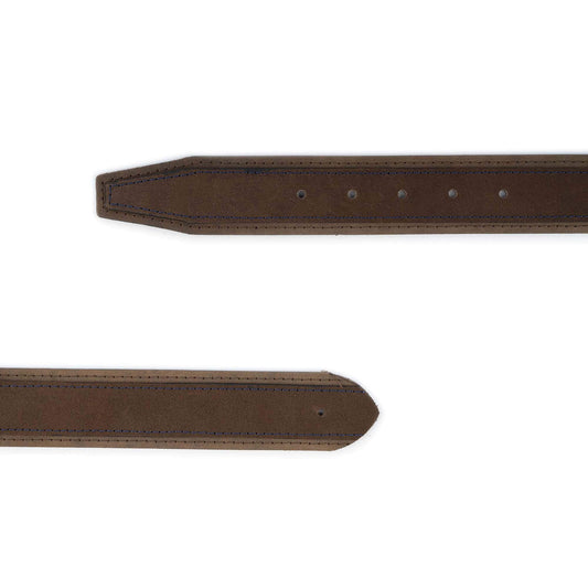 Brown Suede Leather Strap For Belts For Cartier Buckles Replacement