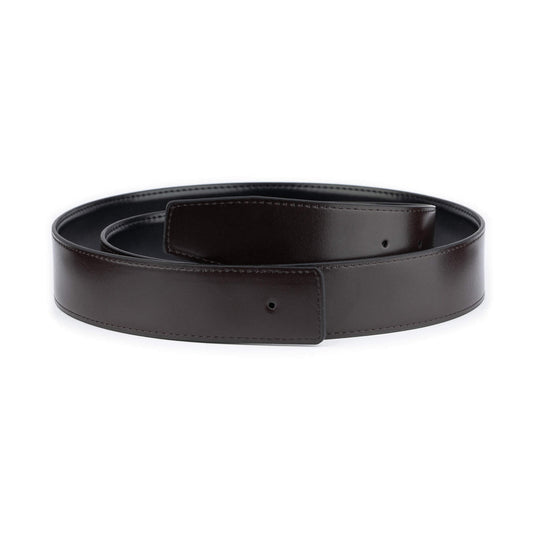 Brown Black Reversible Vegan Leather Belt Strap For Montblanc Mens Buckle Replacement