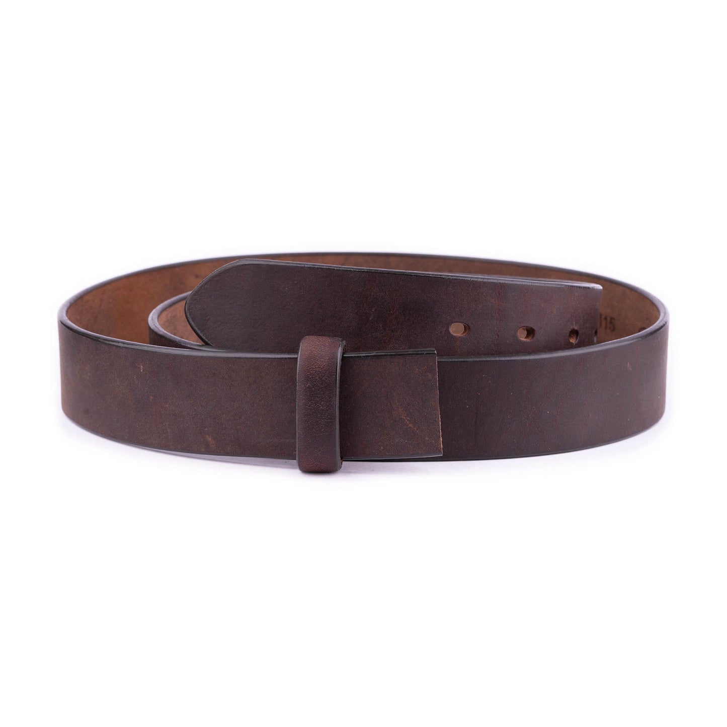 Brown Full Grain Leather Belt Strap For Ferragamo Clasp Buckles Womens Replacement