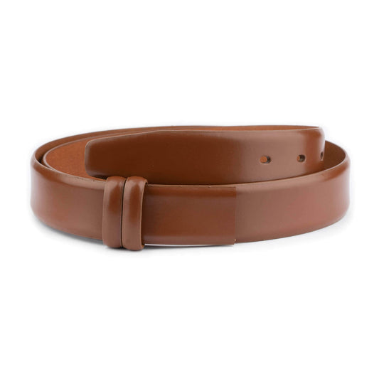 Brown Leather Mens Belt Strap For Montblanc Buckle Replacement