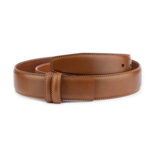 Brown Mens Leather Strap For Montblanc Belt Buckle Replacement