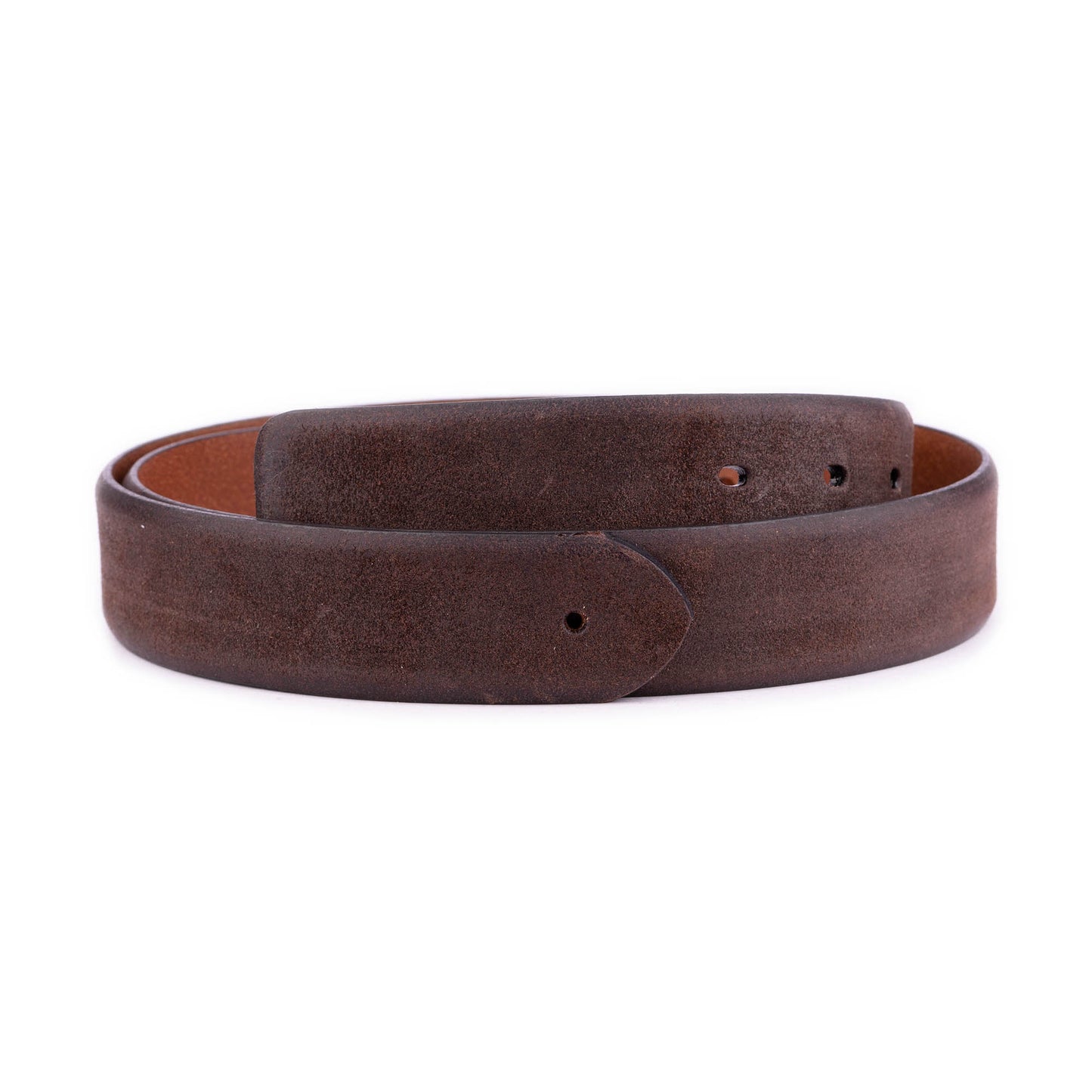 Brown Nubuck Replacement Belt Strap Crazy Horse For Dunhill Mens Buckle