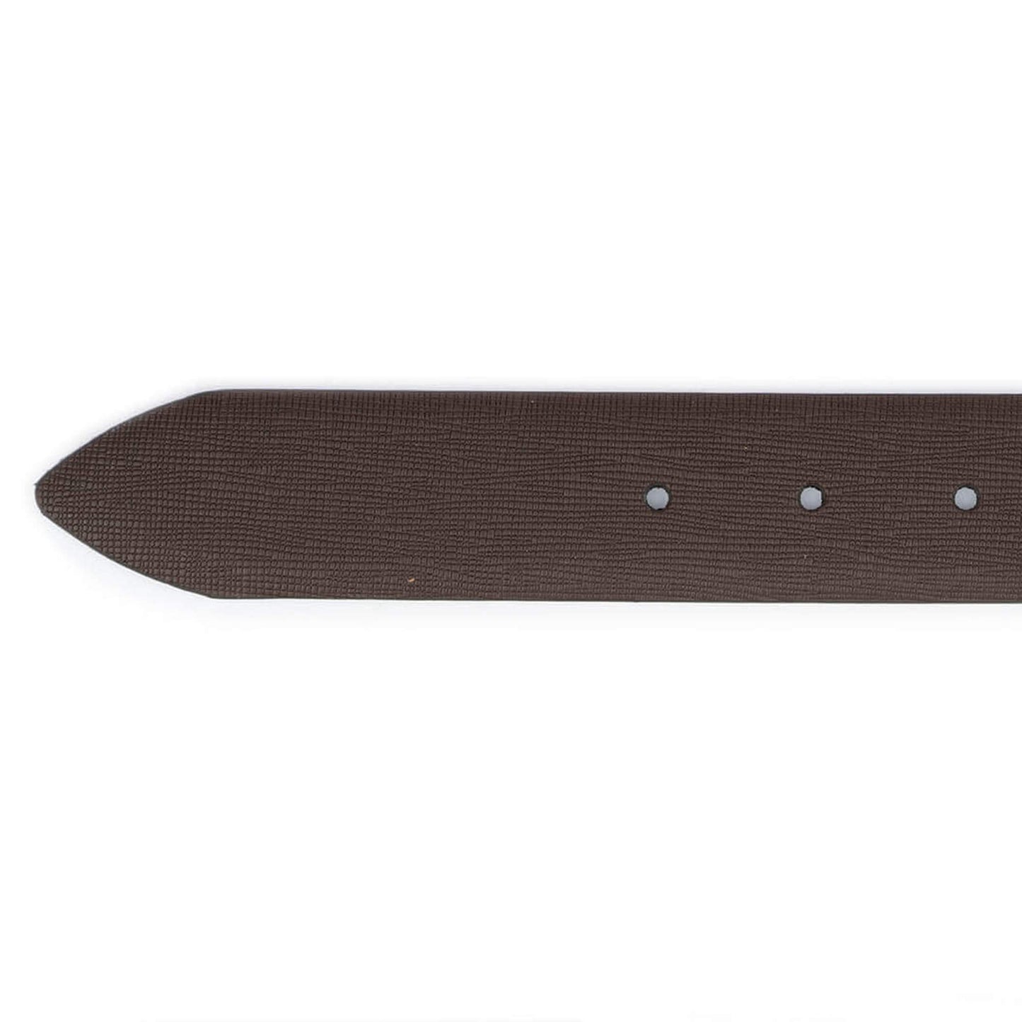 Brown Saffiano Leather Mens Belt Strap For Montblanc Buckle Replacement