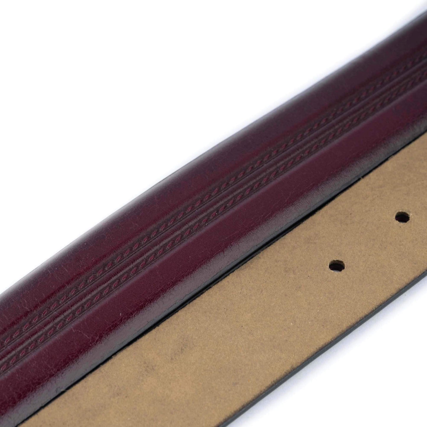 Burgundy Belt Straps For Designer Dunhill Buckles