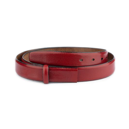 Burgundy Calfskin Belt Strap For Ferragamo Buckles Replacement 3.0 Cm