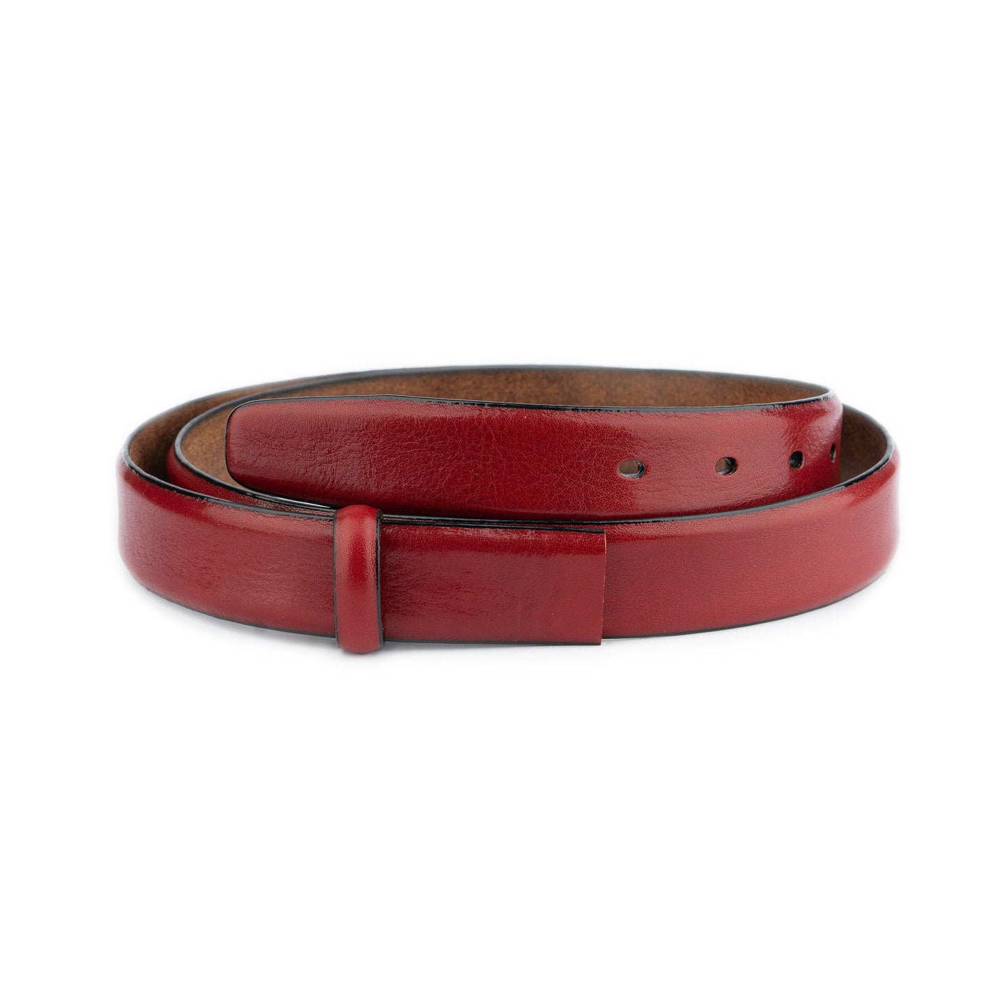 Burgundy Calfskin Belt Strap For Cartier Buckles Replacement 3.0 Cm