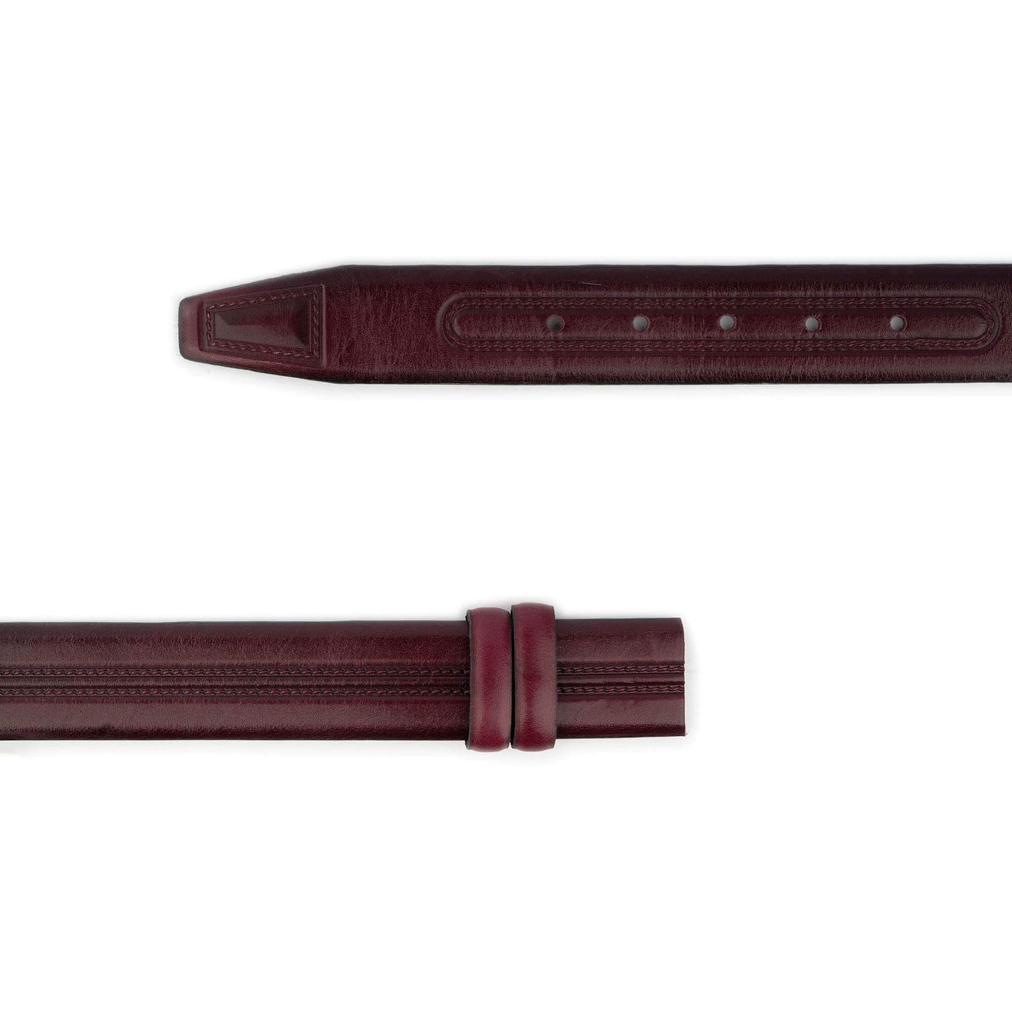 Burgundy Mens Belt Strap For Designer Cartier Buckles Embossed Calfskin