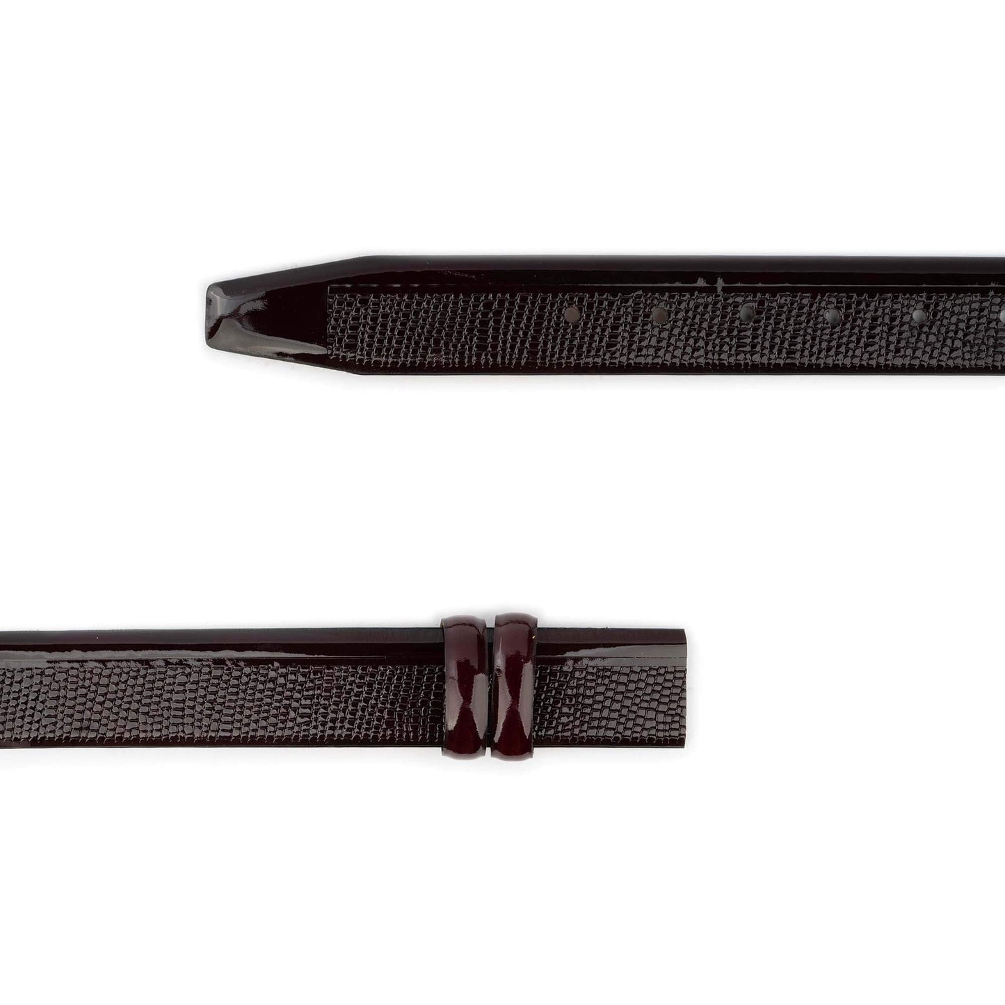 Burgundy Patent Embossed Snake Belt For Dunhill Buckls Top Quality