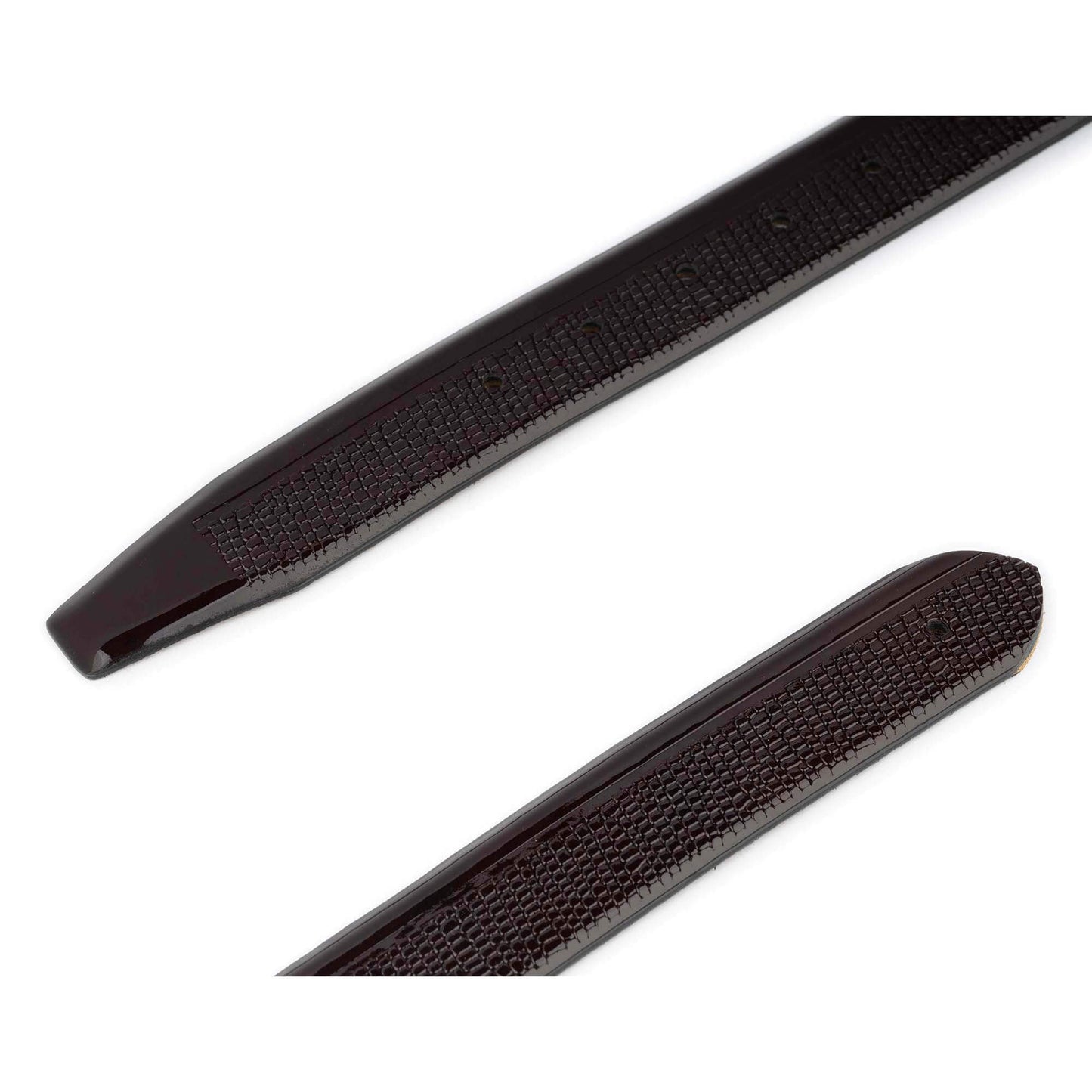 Burgundy Patent Leather Belt Strap For Desiner Montblanc Buckles