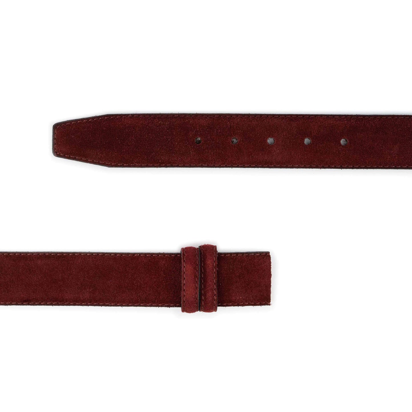 Burgundy Suede Belts For Custom Montblanc Buckles High Quality 1 1/2 Inch