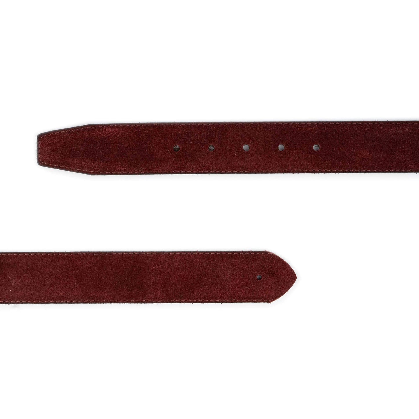 Burgundy Suede Leather Belt Strap For Cartier Buckles 3.8 Cm