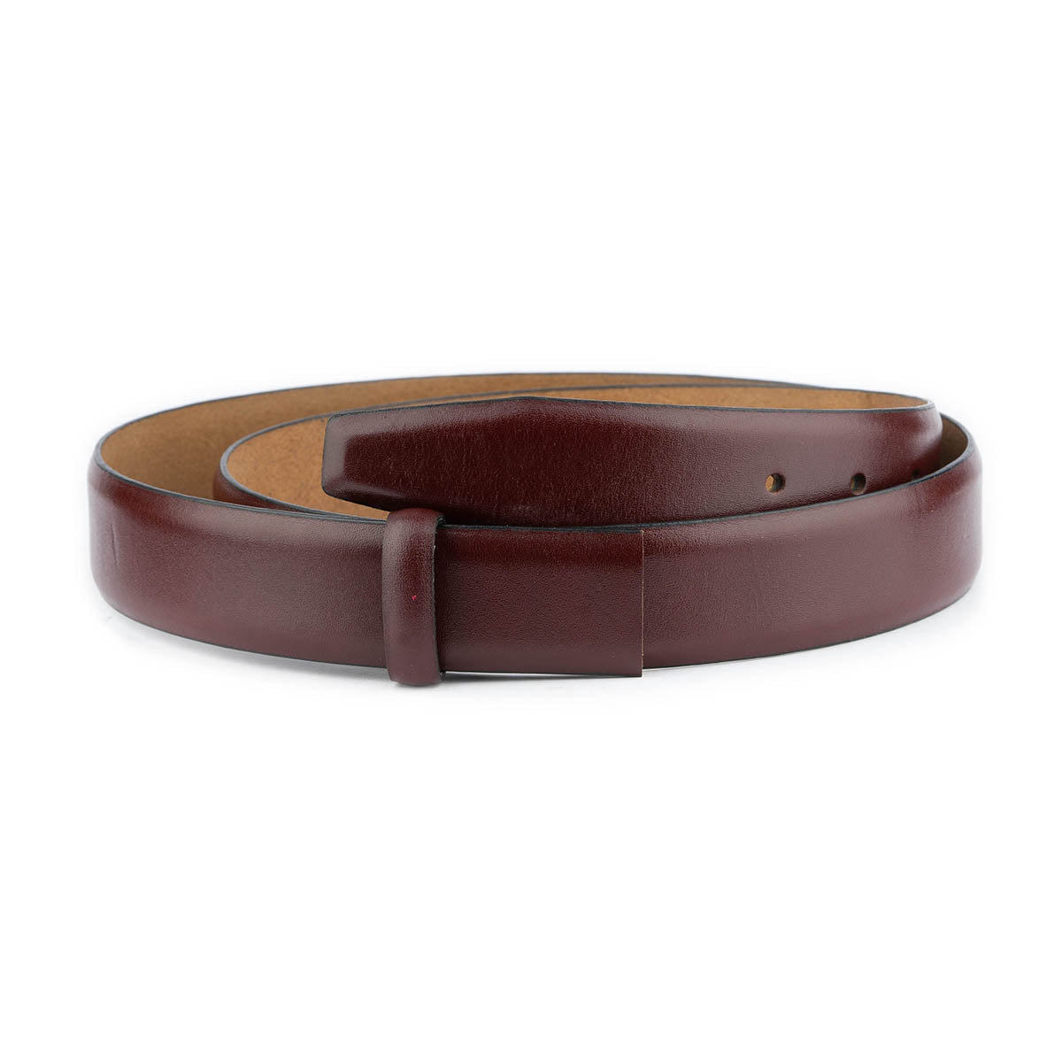 Burgundy Belt Leather Strap For Ferragamo Mens Buckle Replacement