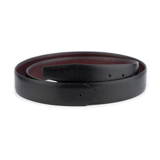 Burgundy Black Reversible Belt Strap Calf Leather For Dunhill Mens Buckle Replacement